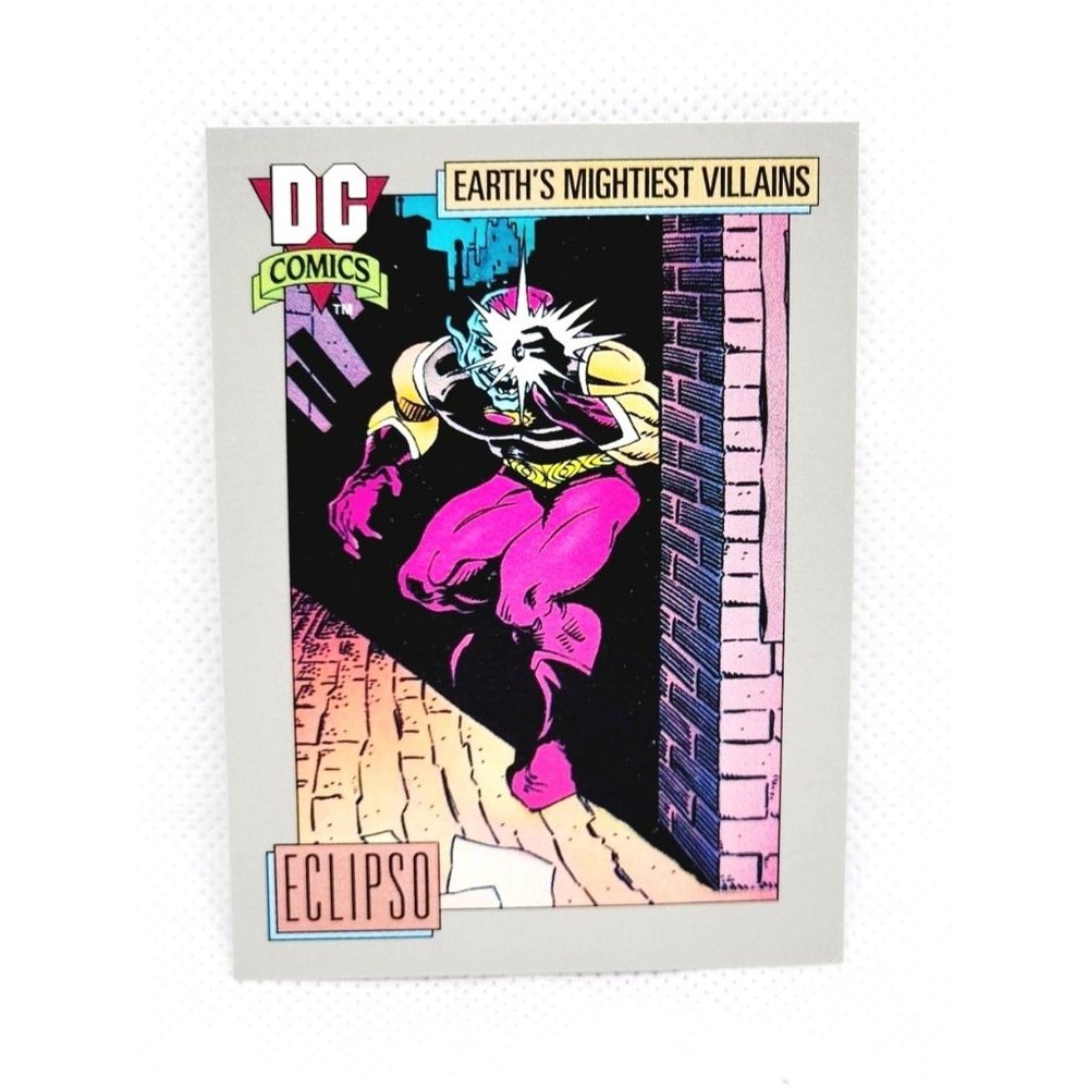 TM 1991 DC Comic Earths Mightiest Villains Eclipso Vintage Trading Card